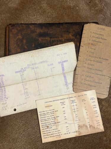 Coca-Cola Bottling Co. Leather Route Driver Binder with Service and Price Codes