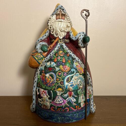 Jim Shore Heartwood Creek "My True Love Gave To Me" Santa Figurine