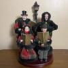 Victorian-Style Christmas Caroler Figurine Set with Lighted Lamp Post