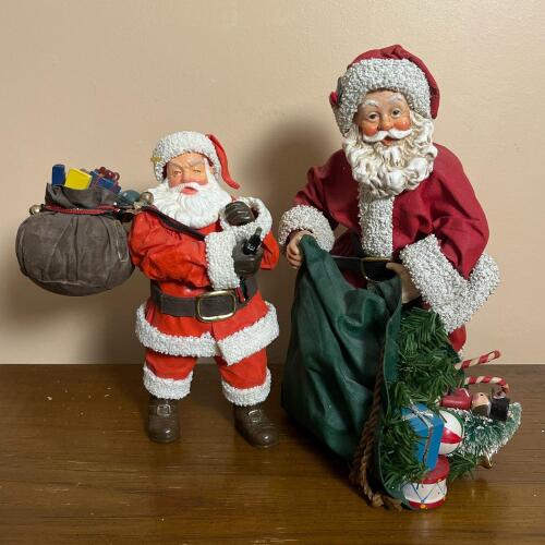 Possible Dreams Clothtique Santa with Sack & Willets Coca-Cola Santa Figures