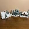 Trio Of Thomas Kinkade Lighted Christmas Village Activities Figurines - 2