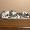 Trio Of Thomas Kinkade Lighted Christmas Village Activities Figurines - 8