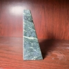 Polished Green Marble Bookend, 6.7" Height, Wedge Shape, Felt Pads