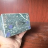 Polished Green Marble Bookend, 6.7" Height, Wedge Shape, Felt Pads - 2