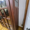 Mission Style Wood Display Cabinet, 59"x43"x17", - 3