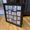 Black Wall Jewelry Cabinet with Collage Photo Frame, 23.5x21"