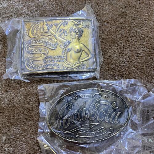Pair of Coca-Cola Branded Brass Belt Buckles