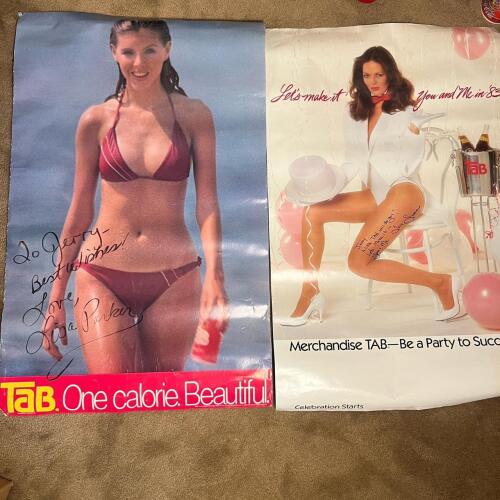Signed Vintage 1980s TAB Advertising Posters