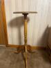 Traditional Wood Pedestal Tripod Side Table