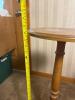 Traditional Wood Pedestal Tripod Side Table - 6