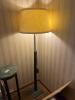 Large Metal Floor Lamp with Fabric Shade