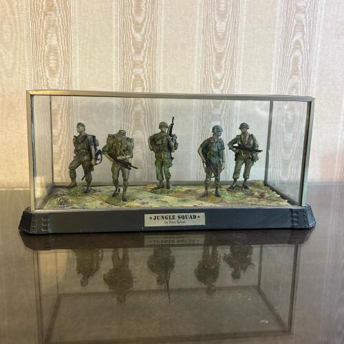 Franklin Mint "Jungle Squad" Pewter Military Diorama by Ron Spicer