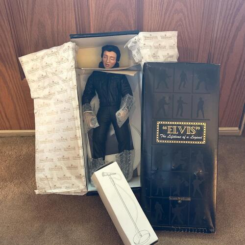 Ashton Drake Elvis Presley The '68 Comeback Special 16" Porcelain Doll in Box