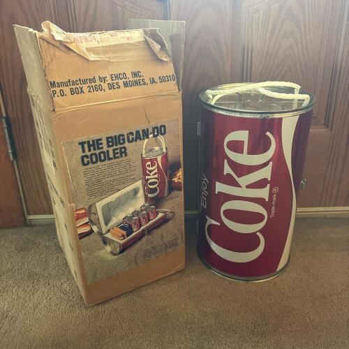 Vintage Coca-Cola Big Can-Do Metal Cooler