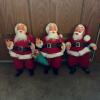 Trio of Dakin Coca-Cola Santa Claus Dolls