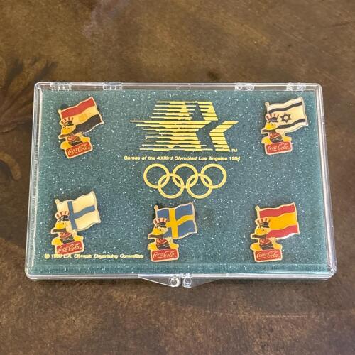 1984 Los Angeles Olympics Coca-Cola Flag Pin Collection &ndash; Egypt, Sweden and More