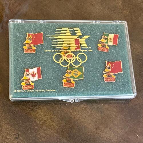 1984 Los Angeles Olympics Coca-Cola Flag Pin Collection &ndash; Canada, Brazil and More