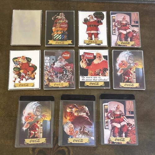 Eleven Coca-Cola Collection Collector Cards &ndash; Santa and Polar Bear &ndash; 1993