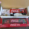 Pair of Coca-Cola Holiday Tractor Trailer Die-Cast Trucks in Boxes