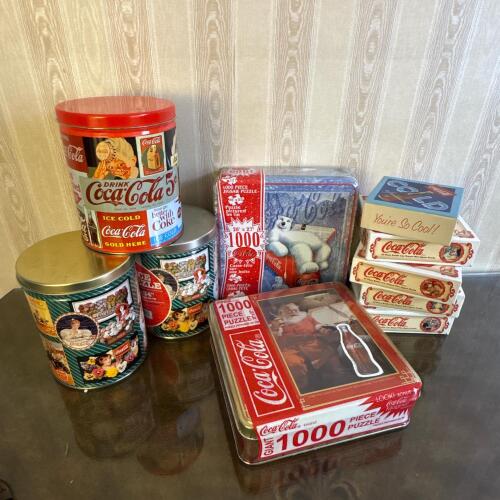 Ten Coca-Cola Collectible Jigsaw Puzzles