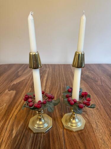 Baldwin Brass Candlestick Holder Pair