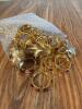 Lot of Gold-Tone Leaf & Berry Motif Napkin Rings