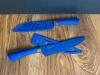 Set of 2 Diamond Sharp 7" Chef Knives with Blue Non-Stick Coating & Sheath