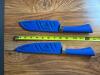 Set of 2 Diamond Sharp 7" Chef Knives with Blue Non-Stick Coating & Sheath - 2