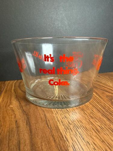 Vintage Coca-Cola Glass Bowl with Classic Slogans