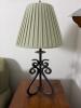 Pair of Wrought Iron Table Lamp with Pleated Fabric Shade, 27.5" Tall - 3