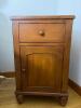 Pair of Solid Wood Wine Cabinet, Drawer & Door in Medium Brown Finish - 2