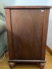 Pair of Solid Wood Wine Cabinet, Drawer & Door in Medium Brown Finish - 4