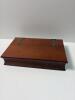 Wooden Decorative Book Storage Box with Hinged lid
