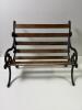 Miniature Cast Iron & Wood Park Bench