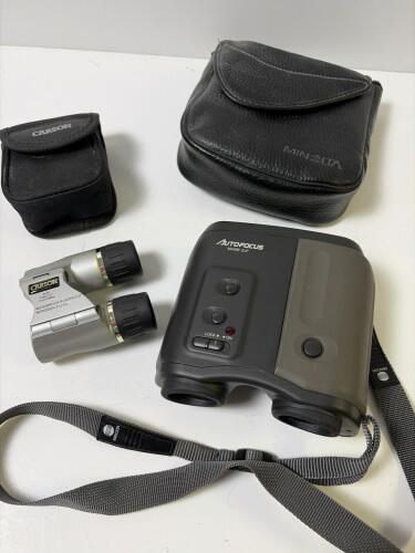 Carson Waterproof Binoculars and Minolta Autofocus with Cases