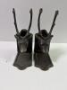 Heavy Weight Cast Iron Deer Head Bookends Pair