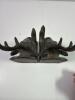 Heavy Weight Cast Iron Deer Head Bookends Pair - 4