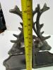 Heavy Weight Cast Iron Deer Head Bookends Pair - 6