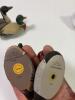 Six Avon Collector Duck Series Set on Wooden Display Shelf - 5