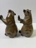 Pair of 7" Bronze Bear Figurines,