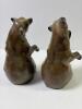Pair of 7" Bronze Bear Figurines, - 2