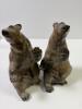 Pair of 7" Bronze Bear Figurines, - 5
