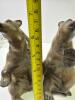 Pair of 7" Bronze Bear Figurines, - 6
