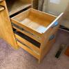 Large Wooden Computer Desk with Hutch, Cabinets, & Multiple Drawers - 9