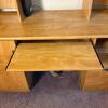 Large Wooden Computer Desk with Hutch, Cabinets, & Multiple Drawers - 10