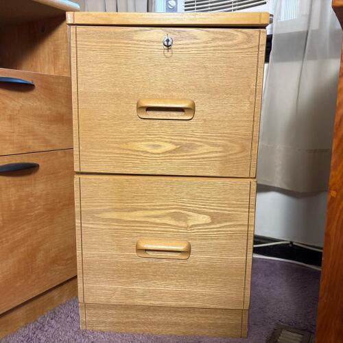 Locking 2-Drawer Vertical Wood File Cabinet