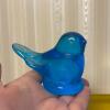 Five Leo Ward Signed Blue Glass Bird Figurines - 2