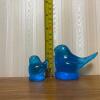 Five Leo Ward Signed Blue Glass Bird Figurines - 8