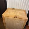 Natural Wood Storage Chest with Hinged Lid - 2