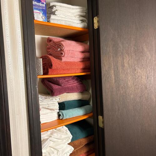 Closet Lot of Linens, Towels, & Bath Supplies